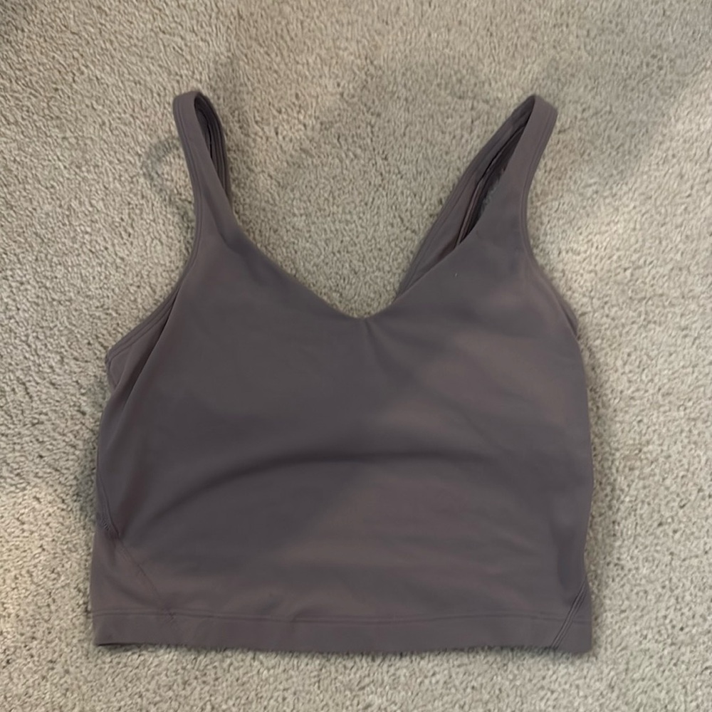 Mauve/greyish lululemon align tank top